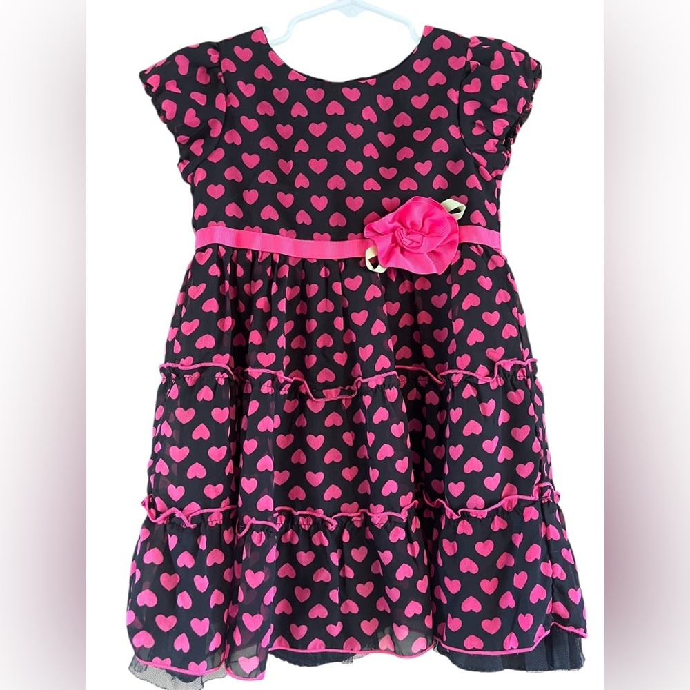 HP💥🔥 x 2 Girl's Youngland Multicolored A-line Dress with Ruffled Embellishments - Picture 5 of 8